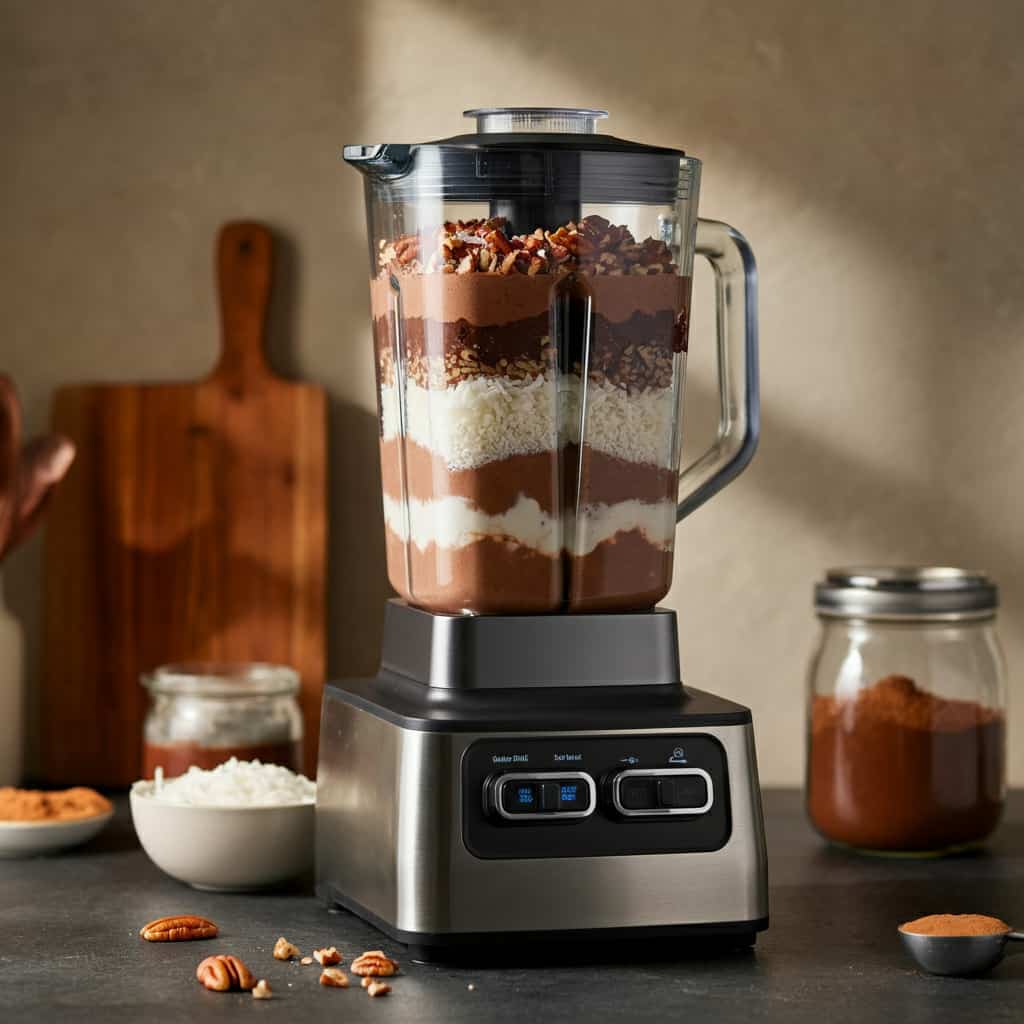 Blending Easy German Chocolate Smoothie Recipe
