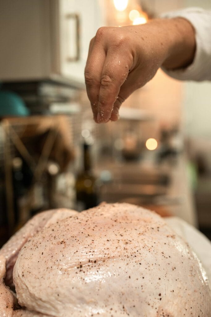 seasoning Smoked Spatchcock Turkey 