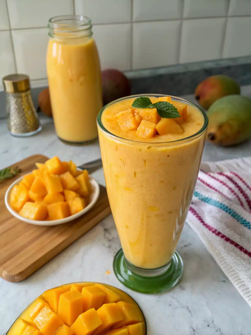 Enjoy Simple 3 ingredient mango smoothie and Feel Nostalgia
