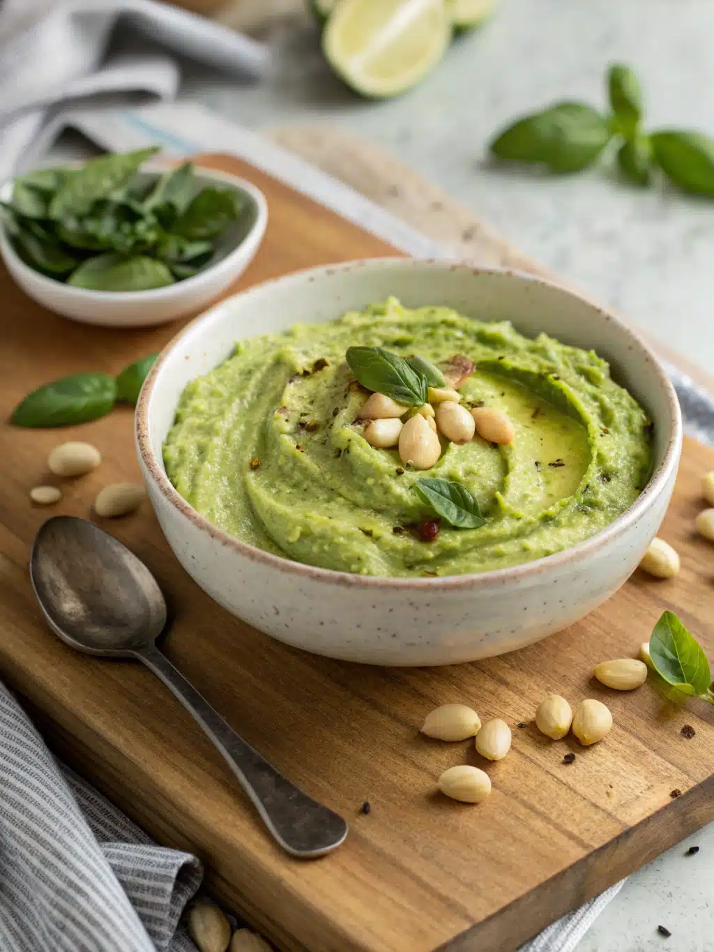 basil lima bean hummus