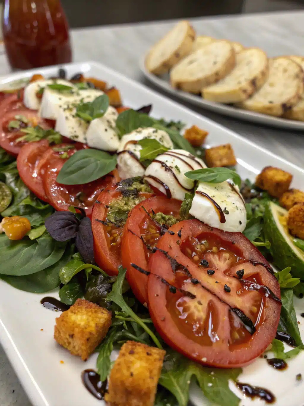 farmers market roasted tomato salad