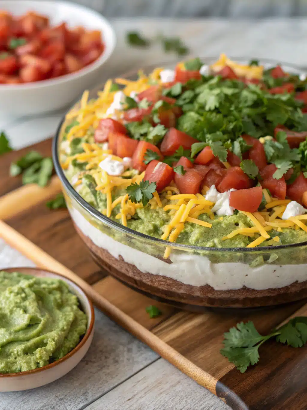 healthy mexican layer dip
