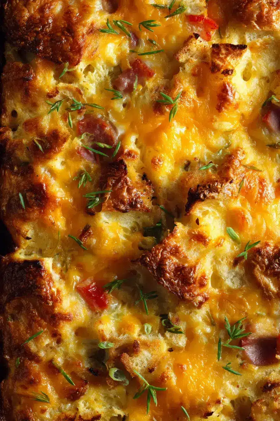 Ham and Cheese Breakfast Strata